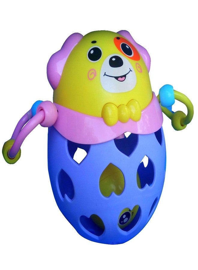 IndusBay Push and Shake Soft Tumbler Rattle Doll Safe & Non Toxic Roly Poly with Soothing Sound for Babies & Toddlers - Image 1